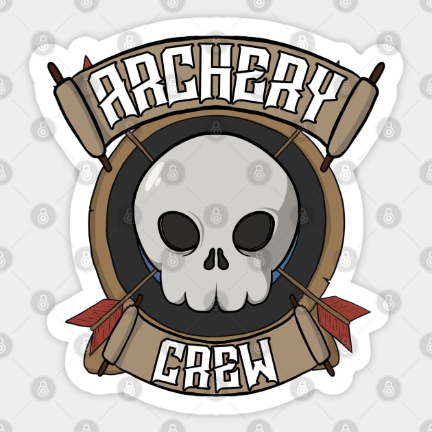 Archery crew Jolly Roger Sticker by RampArt